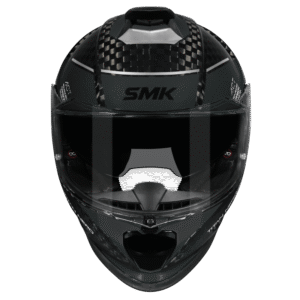 SMK Titan Carbon Nero GL261 Silver Chrome Full Face Carbon Fiber Motorcycle Helmet