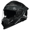 SMK Titan Carbon Nero GL261 Silver Chrome Full Face Carbon Fiber Motorcycle Helmet