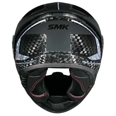 SMK Titan Carbon Nero GL-266 Crystal Chrome Carbon Fiber Full Face Motorcycle Helmet