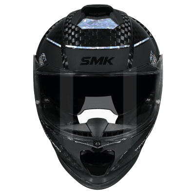 SMK Titan Carbon Nero GL-266 Crystal Chrome Carbon Fiber Full Face Motorcycle Helmet