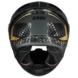 SMK Titan Carbon Nero GL-267 Gold Chrome Carbon Fiber Full Face Motorcycle Helmet
