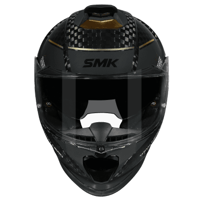 SMK Titan Carbon Nero GL-267 Gold Chrome Carbon Fiber Full Face Motorcycle Helmet
