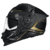SMK Titan Carbon Nero GL-267 Gold Chrome Carbon Fiber Full Face Motorcycle Helmet