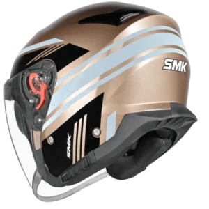 SMK GTJ Rambler Open Face Helmet GL726 with wide anti scratch visor for touring and city riding