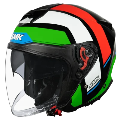 SMK GTJ Rover Open Face Helmet GL283 with Sun Visor for Touring and Urban Riders