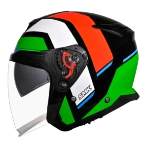 SMK GTJ Rover Open Face Helmet GL283 with Sun Visor for Touring and Urban Riders