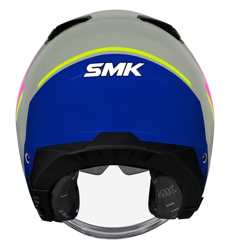 SMK GTJ Rover Open Face Helmet GL659 with wide visor and retractable sun visor