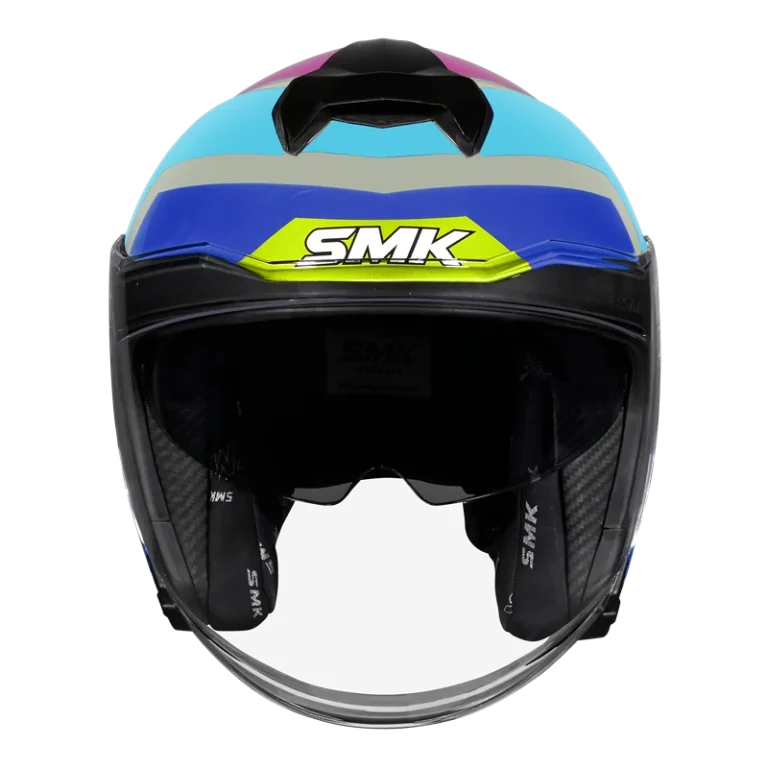 SMK GTJ Rover Open Face Helmet GL659 with wide visor and retractable sun visor