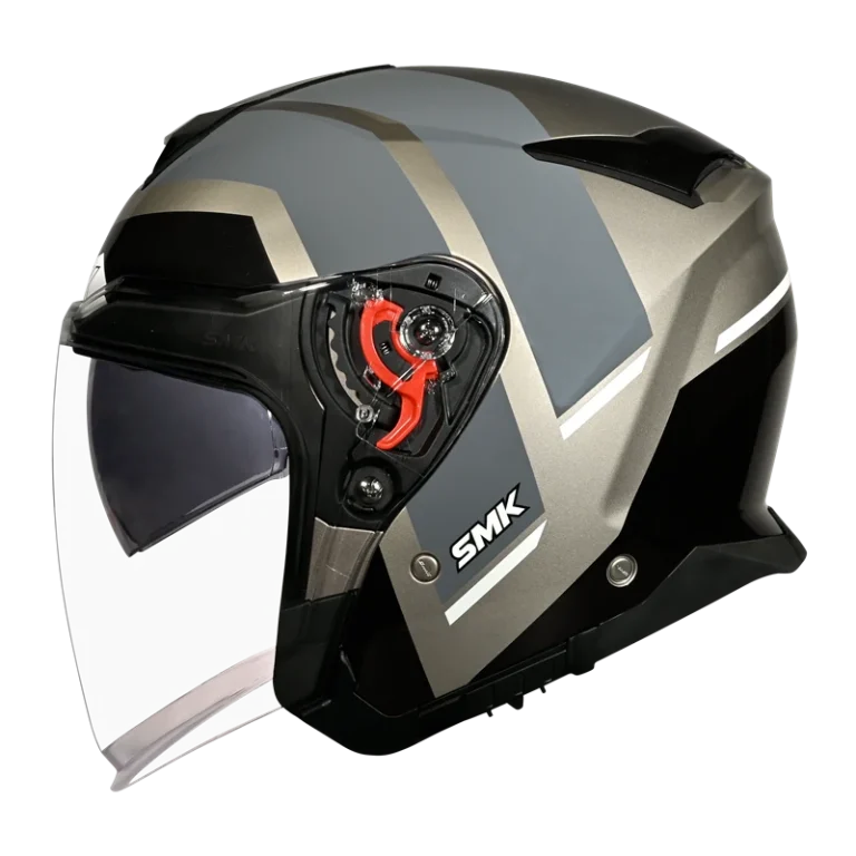 SMK GTJ Rover Open Face Helmet GL 662 with wide visor and retractable sun visor