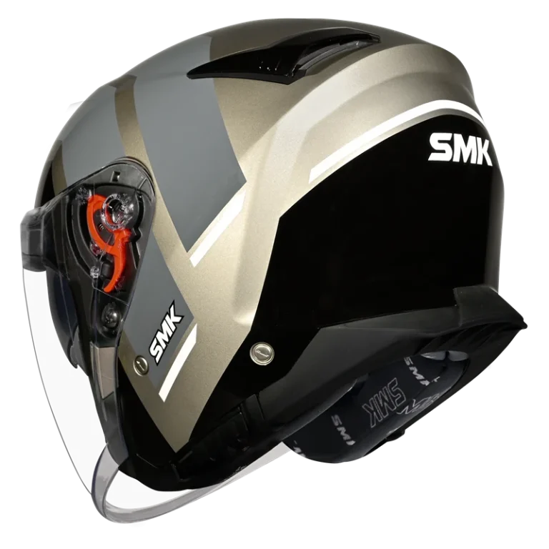 SMK GTJ Rover Open Face Helmet GL 662 with wide visor and retractable sun visor