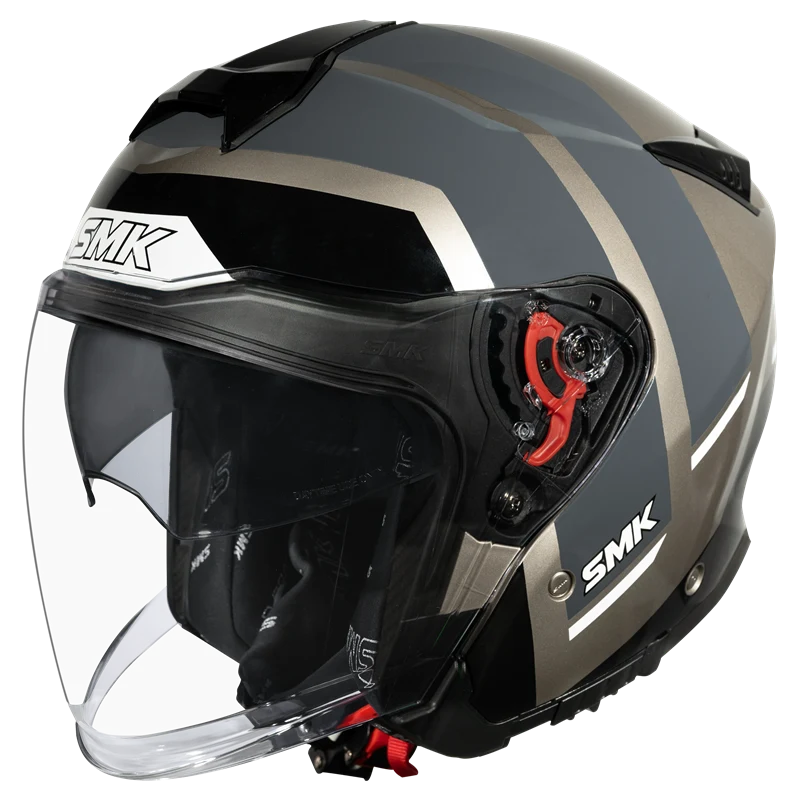 SMK GTJ Rover Open Face Helmet GL 662 with wide visor and retractable sun visor
