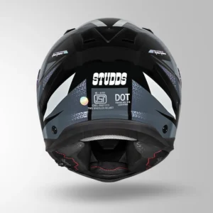 Studds Helios D2 Circuit Decor Helmet Black Chameleon Grey Pink sporty motorcycle helmet