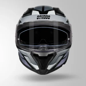 Studds Helios D2 Circuit Decor Helmet Black Chameleon Grey Pink sporty motorcycle helmet