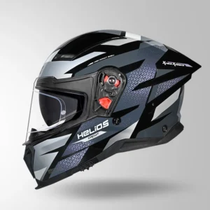 Studds Helios D2 Circuit Decor Helmet Black Chameleon Grey Pink sporty motorcycle helmet