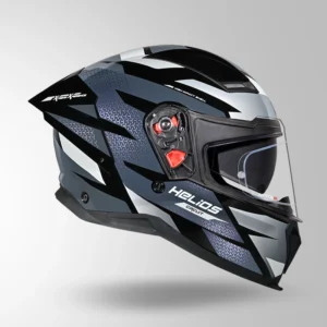 Studds Helios D2 Circuit Decor Helmet Black Chameleon Grey Pink sporty motorcycle helmet