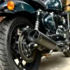 SS MotoCorp black slip-on exhaust silencers for Royal Enfield Shotgun 650 bassy sound stainless steel performance silencer