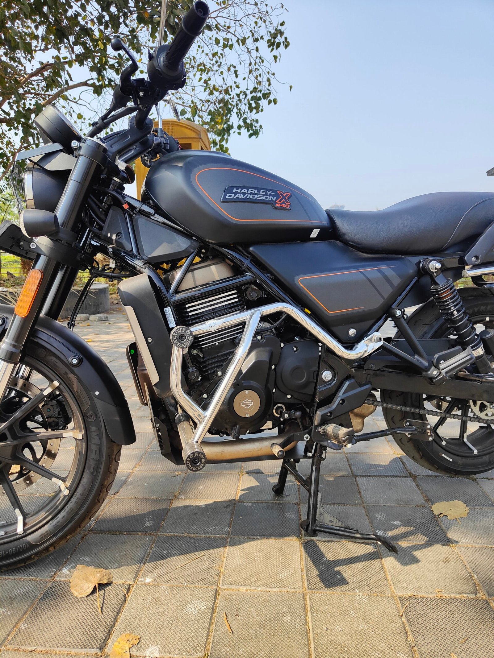 BS Auto Crash Guard Harley Davidson X440 Chrome Stainless Steel Dual Slider Crash Protection