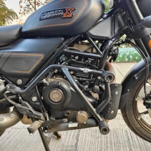 BS Auto crash guard for Harley Davidson X440 black stainless steel dual slider protection