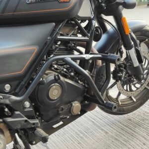 BS Auto crash guard for Harley Davidson X440 black stainless steel dual slider protection