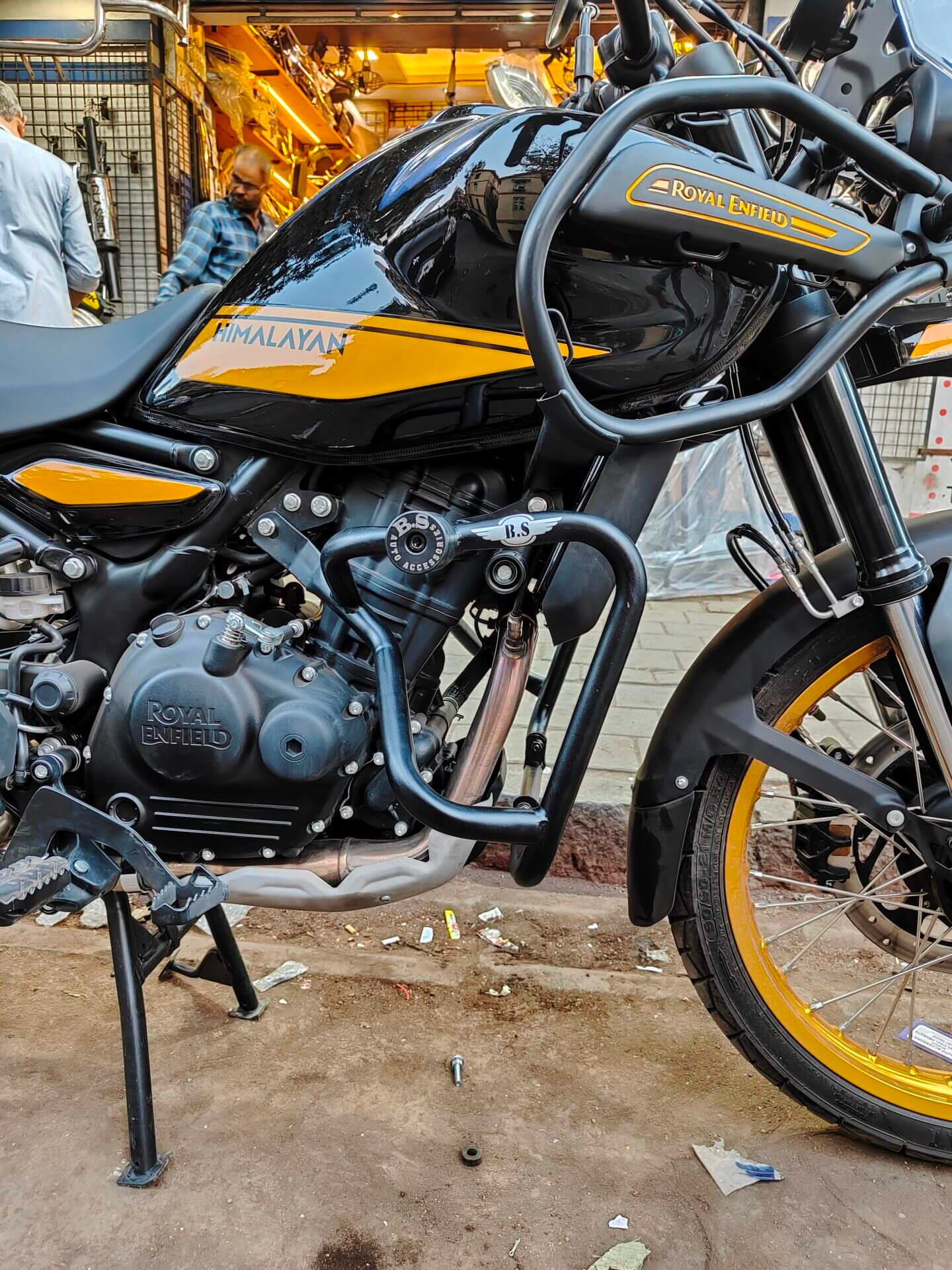 BS Auto Himalayan 450 slider crash guard black stainless steel rust free