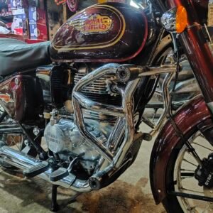 Royal Enfield Bullet crash guard stainless steel with sliders BS Auto for Classic 350 Electra Standard BS4