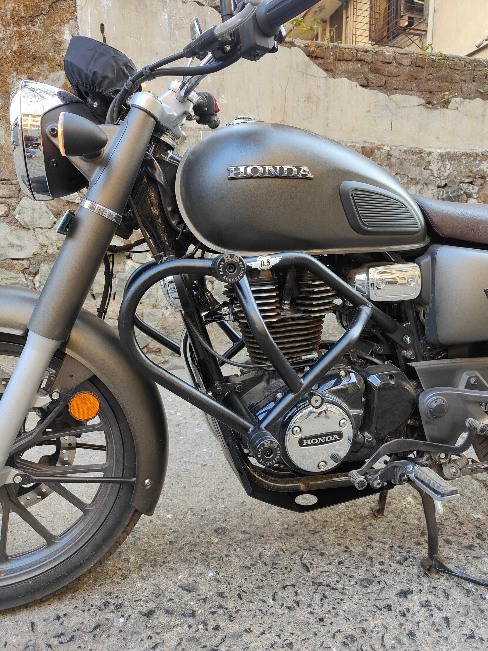 BS Auto Crash Guard Slider for Honda CB350 Hness 350 Stainless Steel Black