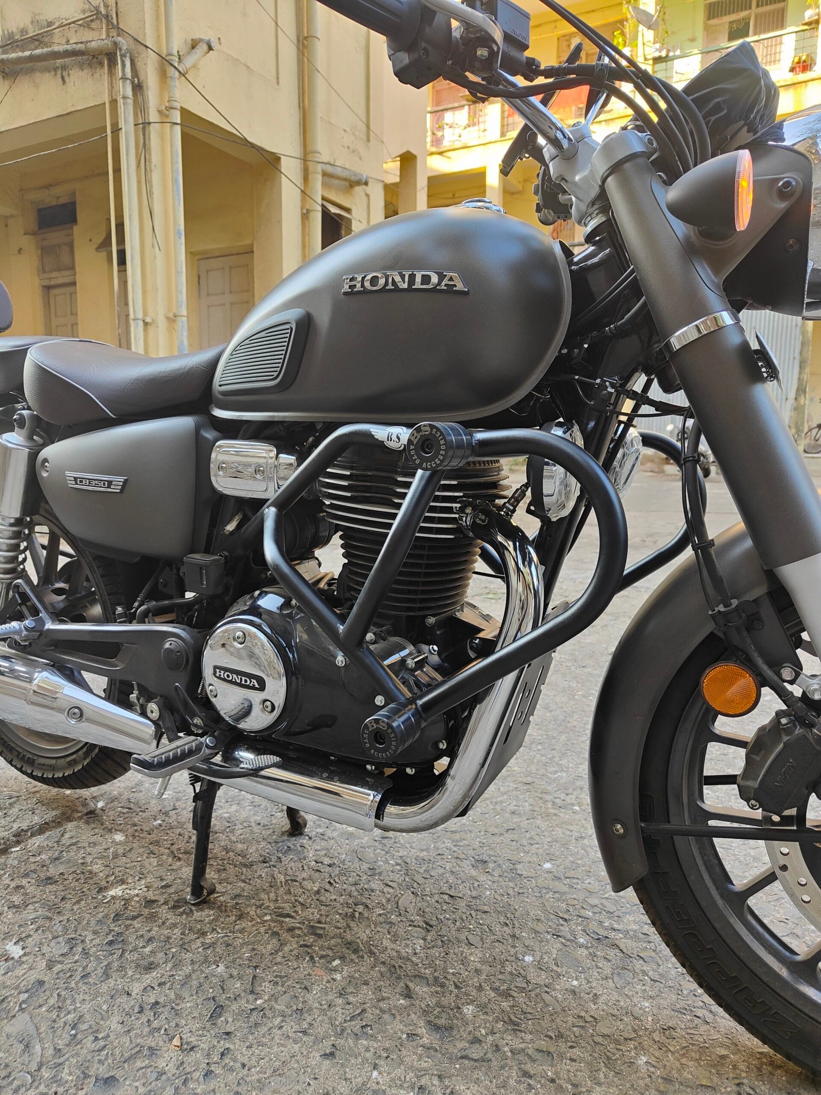 BS Auto Crash Guard Slider for Honda CB350 Hness 350 Stainless Steel Black