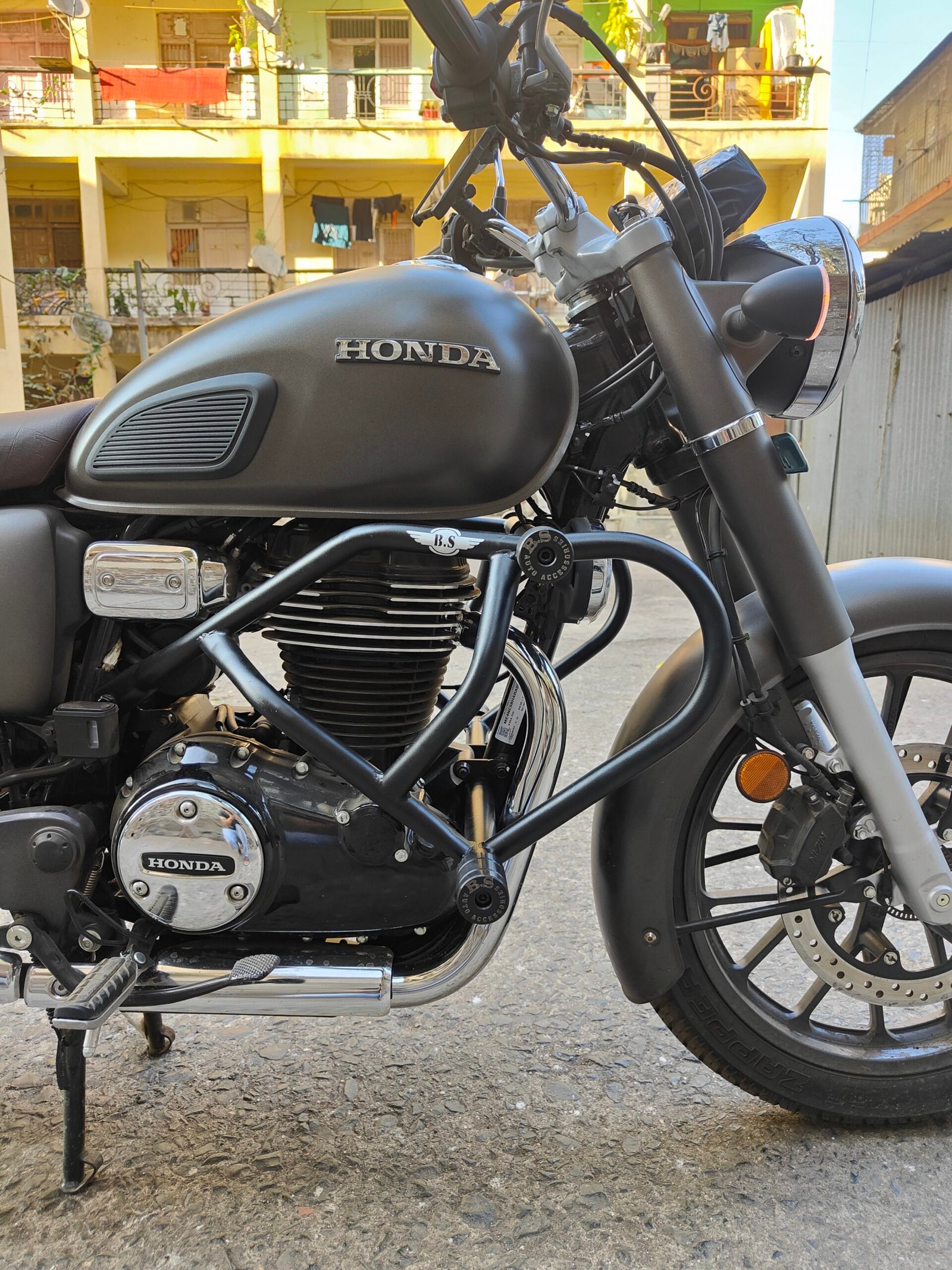 BS Auto Crash Guard Slider for Honda CB350 Hness 350 Stainless Steel Black