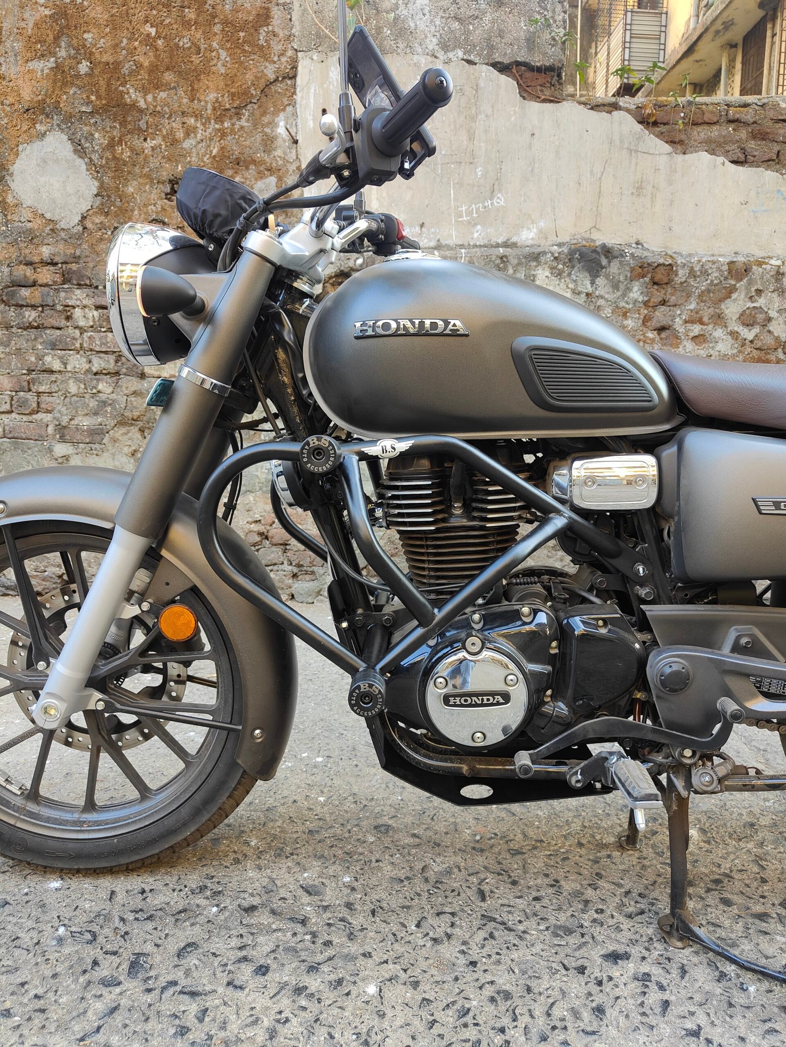 BS Auto Crash Guard Slider for Honda CB350 Hness 350 Stainless Steel Black