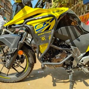 BS Auto crash guard for Suzuki V-Strom stainless steel with sliders black powder coated
