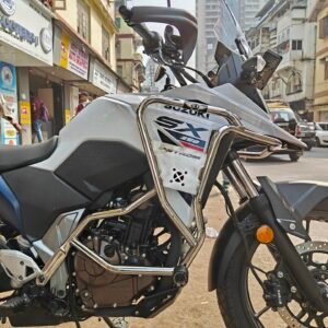 BS Auto Crash Guard for Suzuki V-Strom chrome stainless steel with sliders