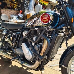 BS Auto Crash Guard Black for BSA Goldstar 650 Stainless Steel with Dual Sliders