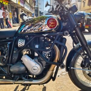 BS Auto Crash Guard Black for BSA Goldstar 650 Stainless Steel with Dual Sliders