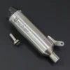 SS MotoCorp slip-on exhaust with carbon fiber tip for Royal Enfield Himalayan 450 stainless steel adventure motorcycle silencer