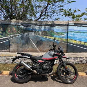 SS MotoCorp full system exhaust with carbon fiber tip for Royal Enfield Himalayan 450 stainless steel performance motorcycle exhaust