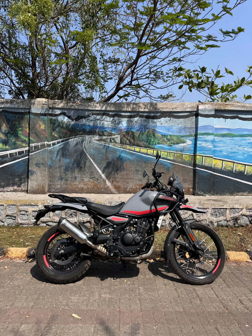 SS MotoCorp full system exhaust with carbon fiber tip for Royal Enfield Himalayan 450 stainless steel performance motorcycle exhaust