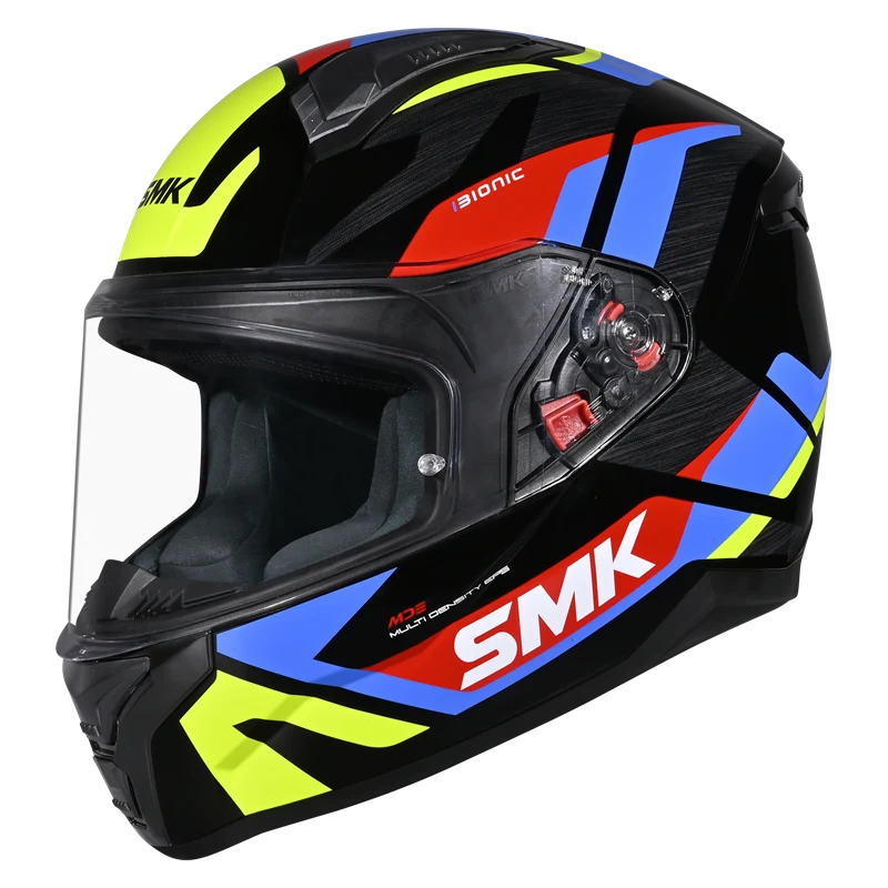SMK Bionic Adult Kore Full Face Helmet GL254 with Pinlock Ready Visor