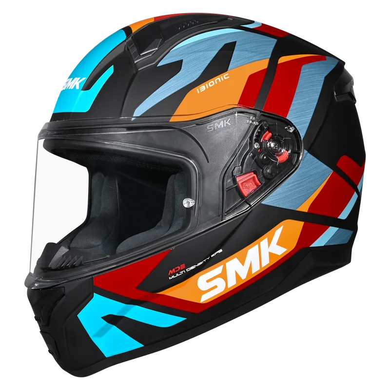 SMK Bionic Adult Kore Full Face Helmet MA253 with Pinlock Ready Visor and Ventilation System