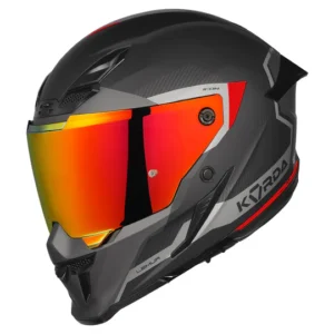 Korda Icon Lemur Matt Red Full Face Helmet with Dual Visor and ECE 22.06 Certification