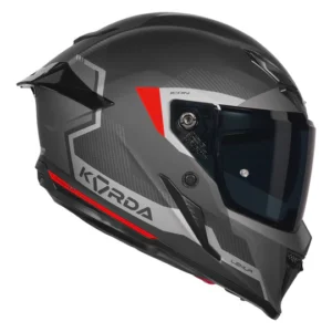 Korda Icon Lemur Matt Red Full Face Helmet with Dual Visor and ECE 22.06 Certification
