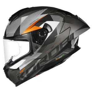 Korda Sonic GP Brave Helmet Gloss Grey Gold dual visor full face helmet