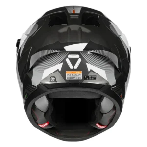 Korda Sonic GP Brave Helmet Gloss Grey Gold dual visor full face helmet