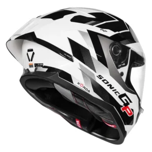 Korda Sonic GP Flash Helmet White full face helmet with dual visor and ECE 22.06 certification