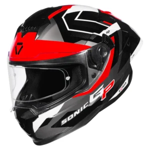Korda Sonic GP Flash Helmet Red full face helmet with dual visor and ECE 22.06 certification