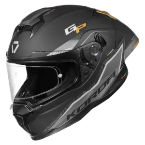 Korda Sonic GP Rapide Helmet Gold full face helmet with dual visor and ECE 22.06 certification