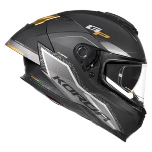 Korda Sonic GP Rapide Helmet Gold full face helmet with dual visor and ECE 22.06 certification