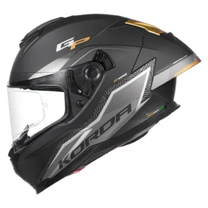 Korda Sonic GP Rapide Helmet Gold full face helmet with dual visor and ECE 22.06 certification