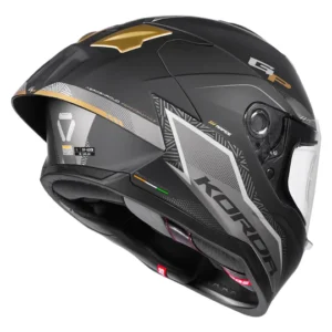 Korda Sonic GP Rapide Helmet Gold full face helmet with dual visor and ECE 22.06 certification