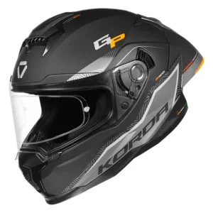 Korda Sonic GP Rapide Orange Full Face Helmet with Dual Visor and ECE 22.06 Certification