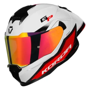 Korda Sonic GP Rapide Helmet Red full face dual visor ECE 22.06 certified helmet